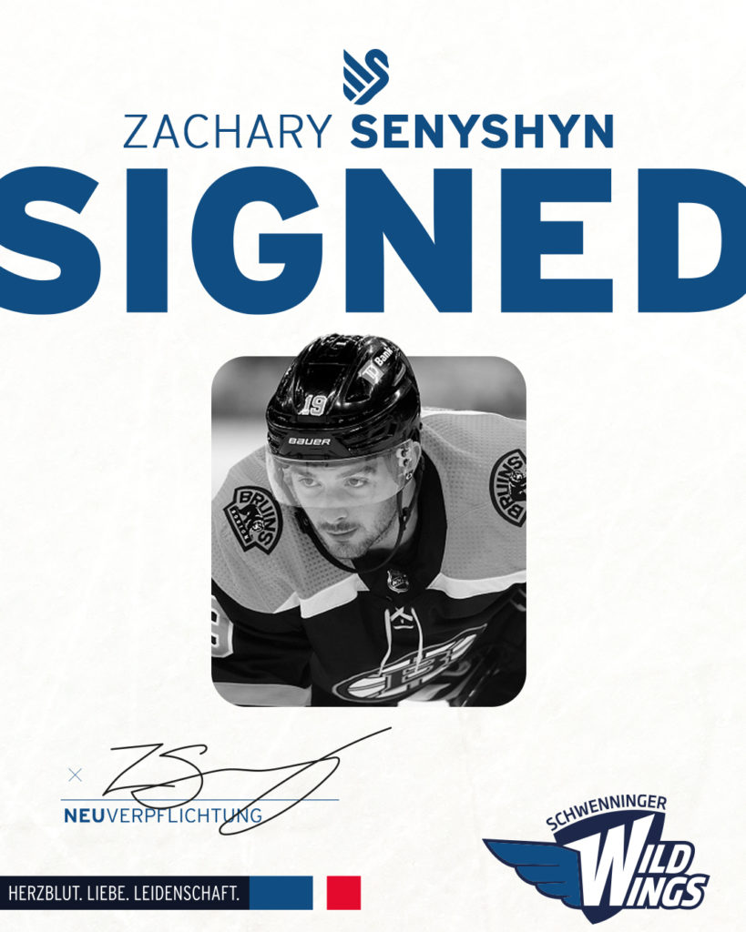 Zach Senyshyn stürmt für die WILD WINGS